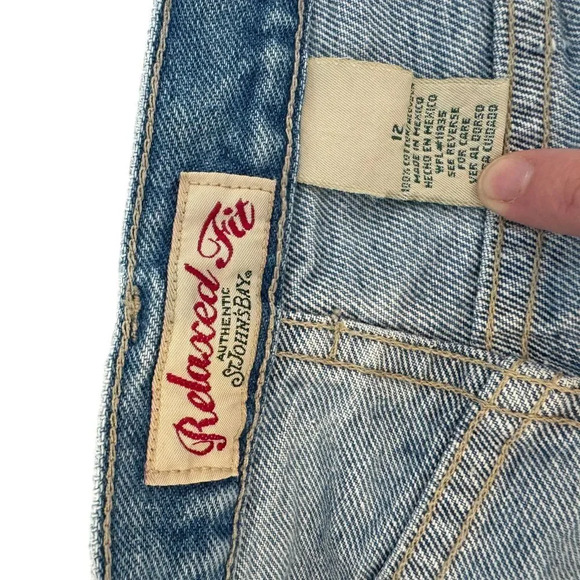 VINTAGE 90's St. John's Bay Relaxed Fit High Rise Mom Jeans Hipster Straight Leg - Picture 5 of 7